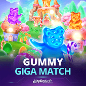 Gummy Giga Match slot cover art on 1cbet