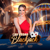 Las Vegas Blackjack live casino cover art on 1cbet